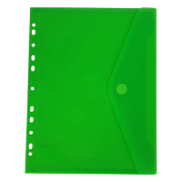 Bronyl transparent green A4 document envelope with perforated edge 99304 402839