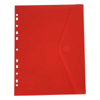 Bronyl transparent red A4 document envelope with perforated edge 99303 402838