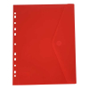 Bronyl transparent red A4 document envelope with perforated edge 99303 402838 - 1