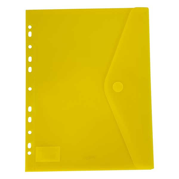 Bronyl transparent yellow A4 document envelope with perforated edge 99305 402840 - 1