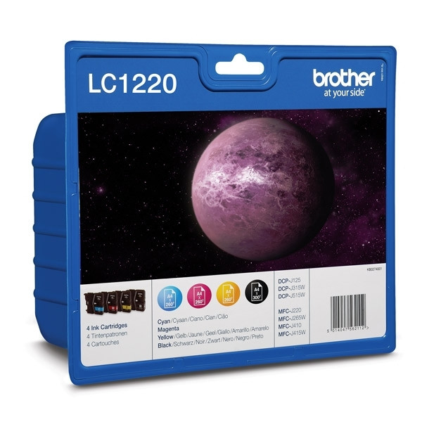 Brother LC-1220VALBP BK/C/M/Y ink cartridge 4-pack (original Brother) LC1220VALBP 029082 - 1