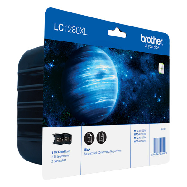 Brother LC-1280XLBK black ink cartridge 2-pack (original Brother) LC-1280XLBKBP2 350022 - 1