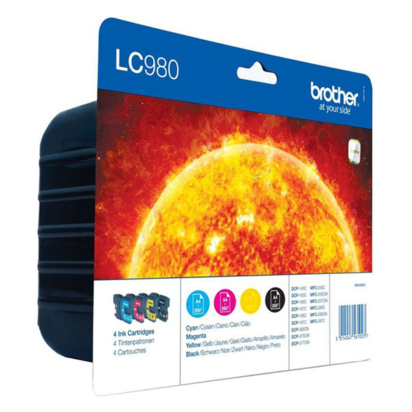 Brother LC-980 C/M/Y ink cartridges 3-pack (original Brother) LC-980RBWBP 028500 - 1