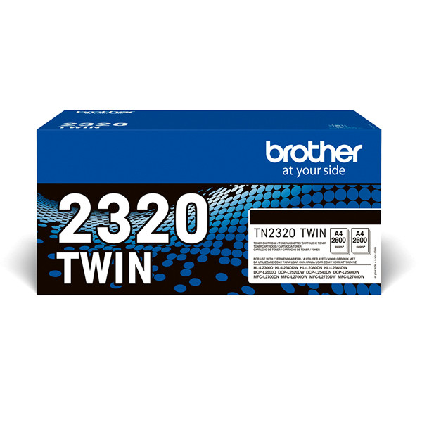 Brother TN-2320BK toner black double pack (original) TN2320TWIN 051330 - 1