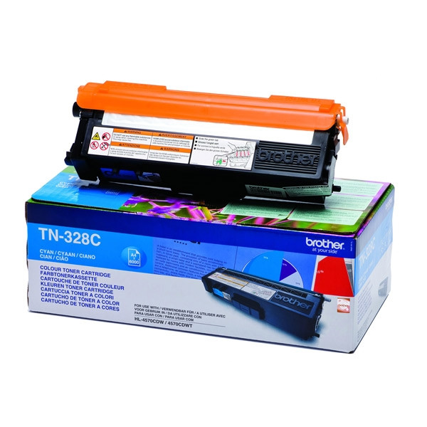 Brother TN-328C extra high capacity cyan toner (original Brother) TN328C 029204 - 1