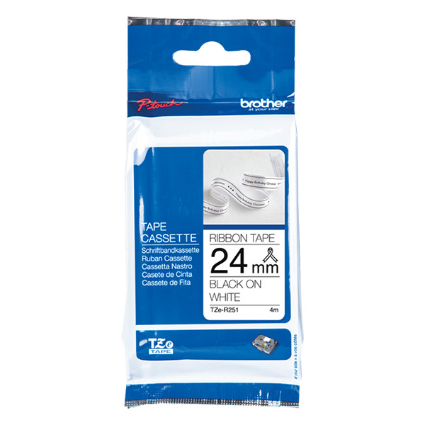 Brother TZe-R251 black on white ribbon cartridge, 24mm (original Brother) TZER251 350524 - 1