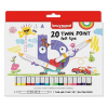 Bruynzeel Kids double tip felt-tip pens (20-pack)