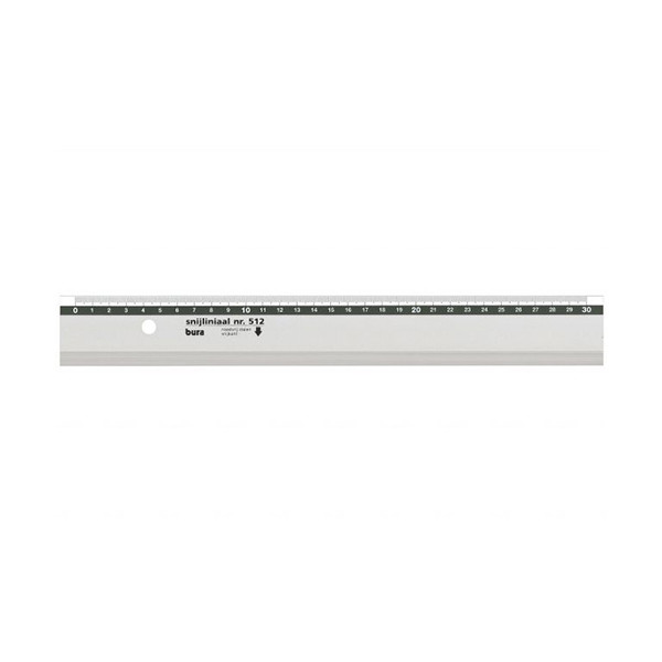 Bura 512 aluminum cutting ruler, 30cm 440017 221395 - 1