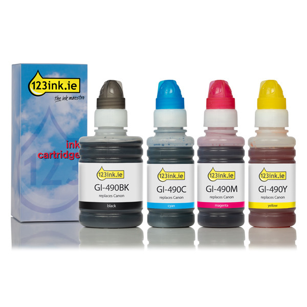 Canon GI-490 BK/C/M/Y ink tank 4-pack (123ink version)  127163 - 1