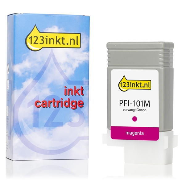 Canon PFI-101M magenta ink cartridge (123ink version) 0885B001C 018257 - 1