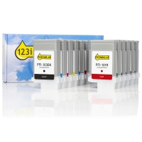 Canon PFI-101/PFI-103MBK/BK/C/M/Y/PC/PM/R/G/B/GY/PGY ink cartridge 12-pack (123ink version)  132059