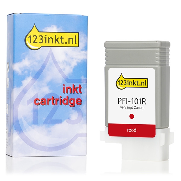 Canon PFI-101R red ink cartridge (123ink version) 0889B001C 018265 - 1