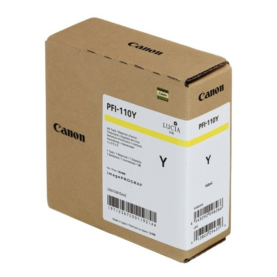 Canon PFI-110Y yellow ink cartridge (original Canon) 2367C001 010162 - 1