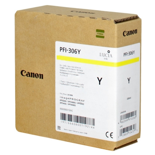 Canon PFI-306Y yellow ink cartridge (original) 6660B001 018858 - 1