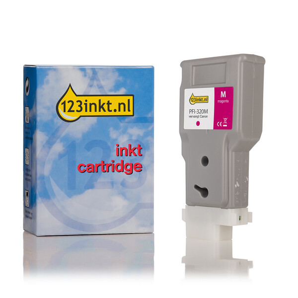 Canon PFI-320M high capacity magenta ink cartridge (123ink version) 2892C001AAC 018441 - 1