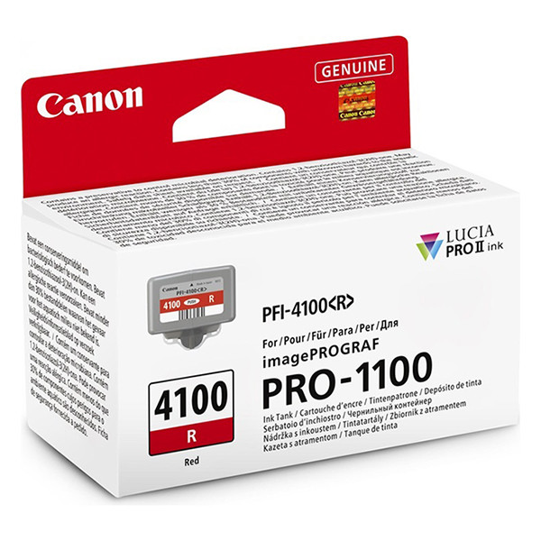 Canon PFI-4100R red ink cartridge (original Canon) 6785C001 083746 - 1