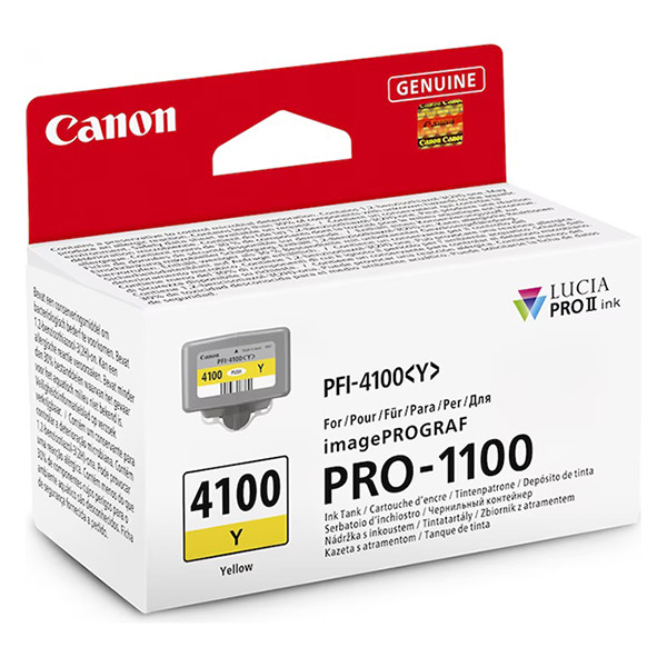 Canon PFI-4100Y yellow ink cartridge (original Canon) 6780C001 083736 - 1