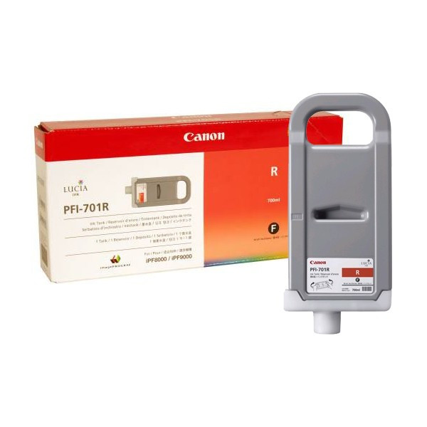 Canon PFI-701R red ink cartridge (original Canon) 0906B001 018318 - 1