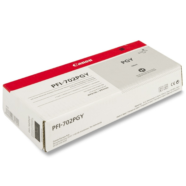 Canon PFI-702PGY photo grey ink cartridge (original) 2222B001 018346 - 1