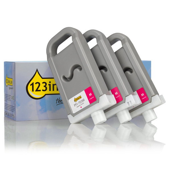 Canon PFI-703M magenta high capacity cartridge 3-pack (123ink version) 2965B003C 132098 - 1