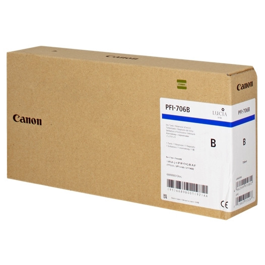 Canon PFI-706B high capacity blue ink cartridge (original) 6689B001 018896 - 1