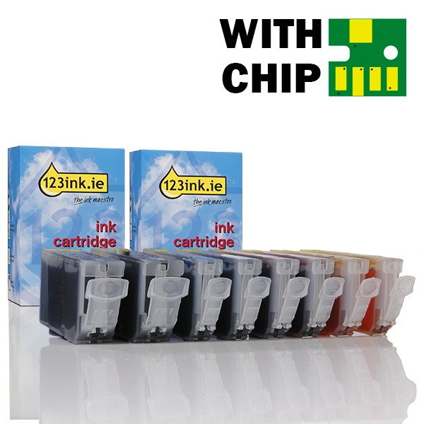 Canon PGI-5BK / CLI-8C/M/Y ink cartridge 8-pack (123ink version)  127110 - 1