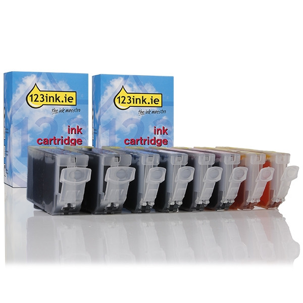 Canon PGI-5BK / CLI-8C/M/Y ink tank 8-pack (123ink version)  127104 - 1