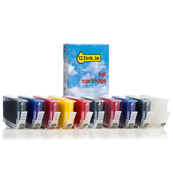 Canon PGI-72M BK/C/M/Y/R/PBK/PM/PC/GY/CO ink cartridge 10-pack (123ink version)  132075 - 1