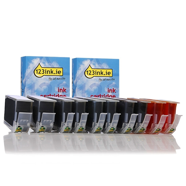 Canon PGI-7BK / PGI-9PBK/C/M/Y ink cartridge 10-pack (123ink version)  127118 - 1