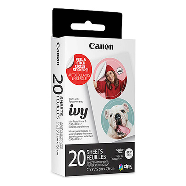 Canon ZINK self-adhesive circle photo paper, 3.3cm (20 sheets) 4967C003AA 154040 - 1