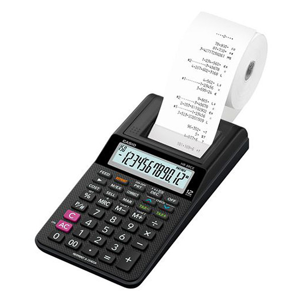 Casio HR-8RCE printing calculator HR-8RCE-BK-W 056435 - 1