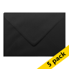 Clairefontaine C5 black coloured envelopes, 120g (5-pack)
