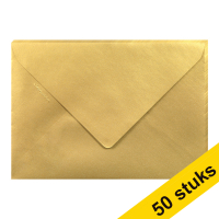 Clairefontaine C5 gold coloured envelopes, 120g (10 x 5-pack)