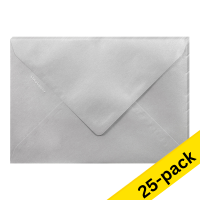 Clairefontaine C5 silver coloured envelopes, 120g (5 x 5-pack)