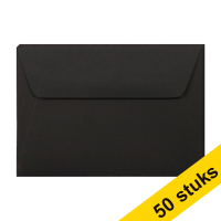 Clairefontaine C6 black coloured envelopes, 120g (10 x 5-pack)