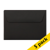 Clairefontaine C6 black coloured envelopes, 120g (5-pack)