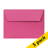 Clairefontaine C6 intense pink coloured envelopes, 120g (5-pack)