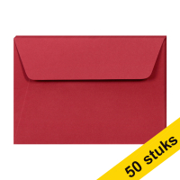 Clairefontaine C6 intense red coloured envelopes, 120g (10 x 5-pack)