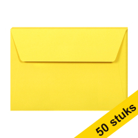 Clairefontaine C6 intense yellow coloured envelopes, 120g (10 x 5-pack)