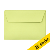 Clairefontaine C6 leaf green coloured envelopes, 120g (5 x 5-pack)