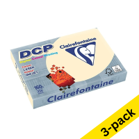 Clairefontaine DCP ivory A4 coloured paper, 160gsm (250 sheets) (3-pack)