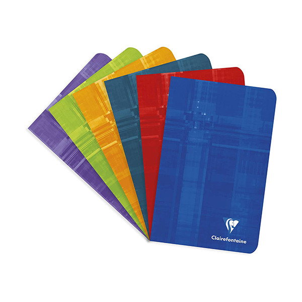 Clairefontaine Metric 110mm x 170mm lined notebook 48 sheets assorted (10 pack) 3606C 250446 - 1