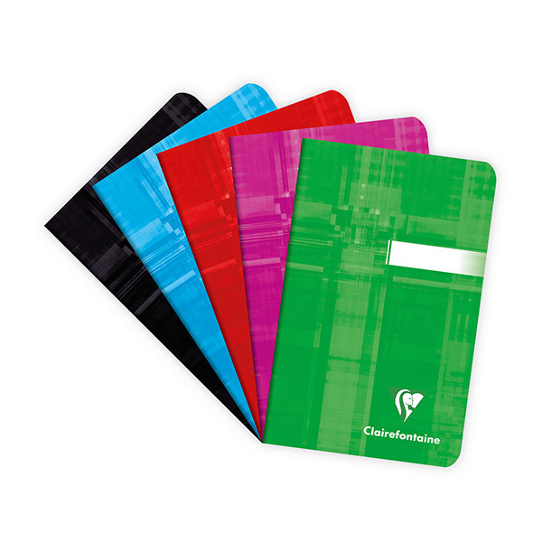 Clairefontaine Metric 90mm x 140mm lined notebook 48 sheets assorted (10 pack) 63596C 250447 - 1