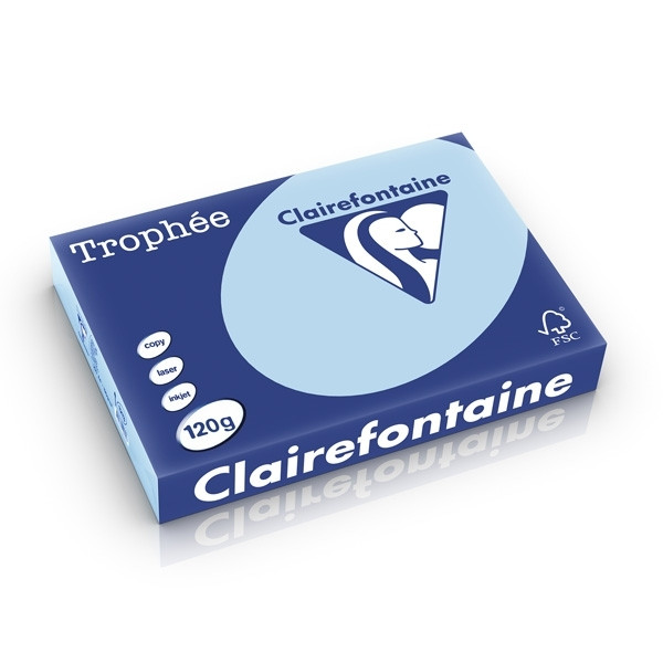 Clairefontaine blue A4 coloured paper, 120gsm (250 sheets) 1213C 250205 - 1