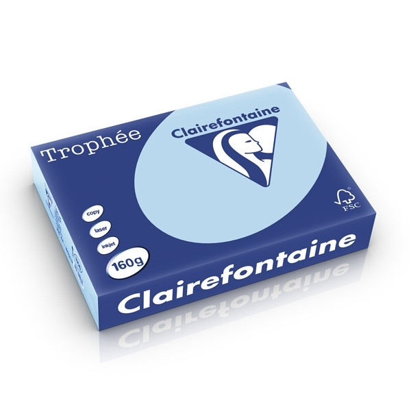 Clairefontaine blue A4 coloured paper, 160gsm (250 sheets) 1106C 250248 - 1