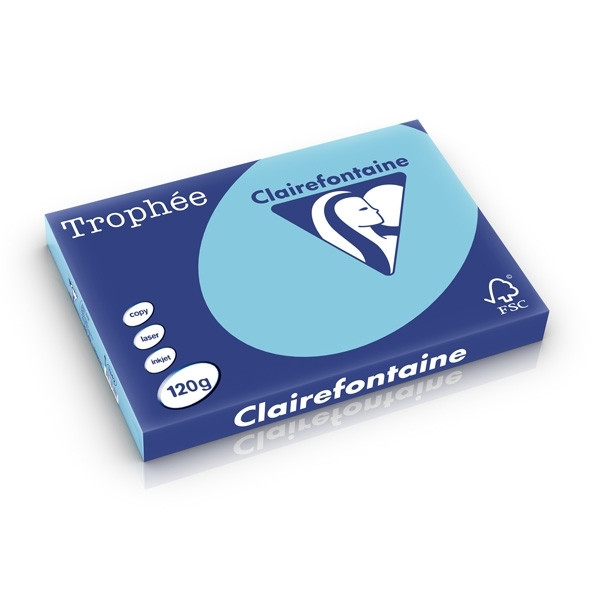 Clairefontaine bright blue A3 coloured paper, 120 gsm (250 sheets) 1342PC 250222 - 1