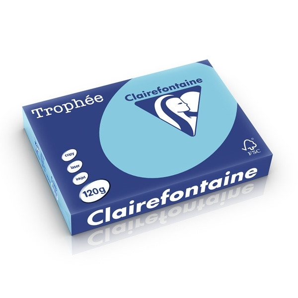 Clairefontaine bright blue A4 coloured paper, 120 gsm (250 sheets) 1282PC 250204 - 1