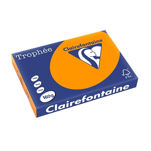 Clairefontaine bright orange A3 colored paper, 160 gsm (250 sheets) 1766PC 250152 - 1