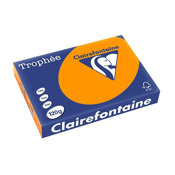 Clairefontaine bright orange A4 coloured paper, 120gsm (250 sheets) 1763PC 250079 - 1