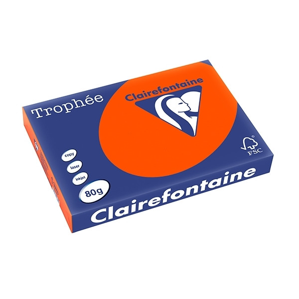 Clairefontaine cardinal red A3 coloured paper, 80gsm (500 sheets) 1883C 250116 - 1